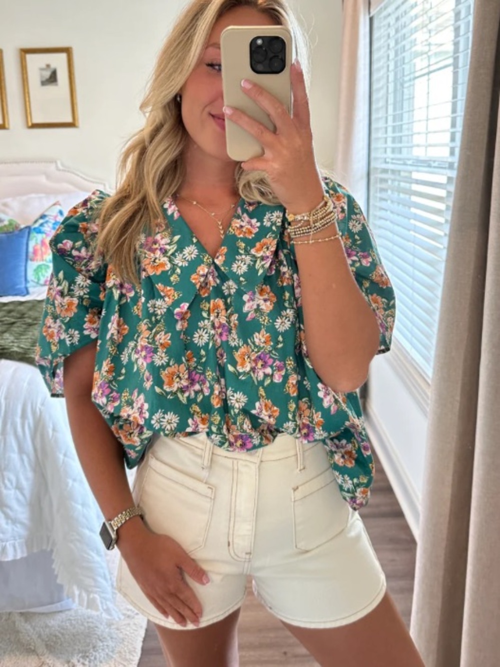 entro 🌿 Floral Blouse Sz S